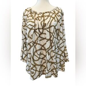 Michael Kors | 3/4 Length Bell Sleeve Blouse